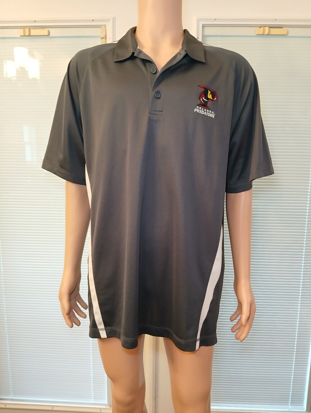 Sport-Tek Black Short-Sleeve Polo with Orlando Predators Logo